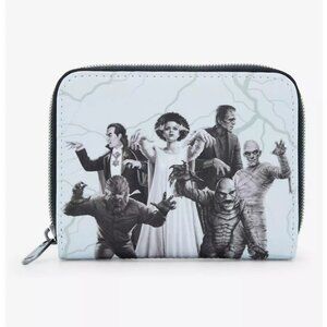 Loungefly Universal Monsters Wallet Glow In The Dark Characters Zip Around